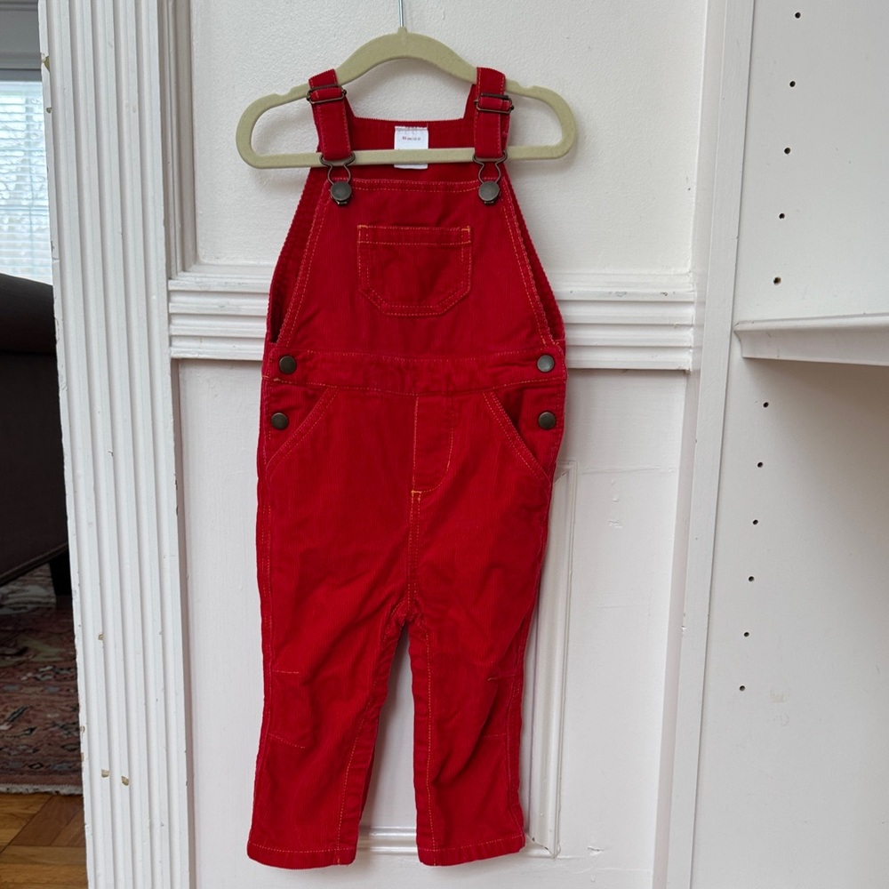 Hanna Andersson corduroy Red Kids Overalls